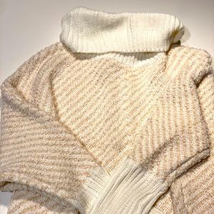 Off white and peach oversized sweater